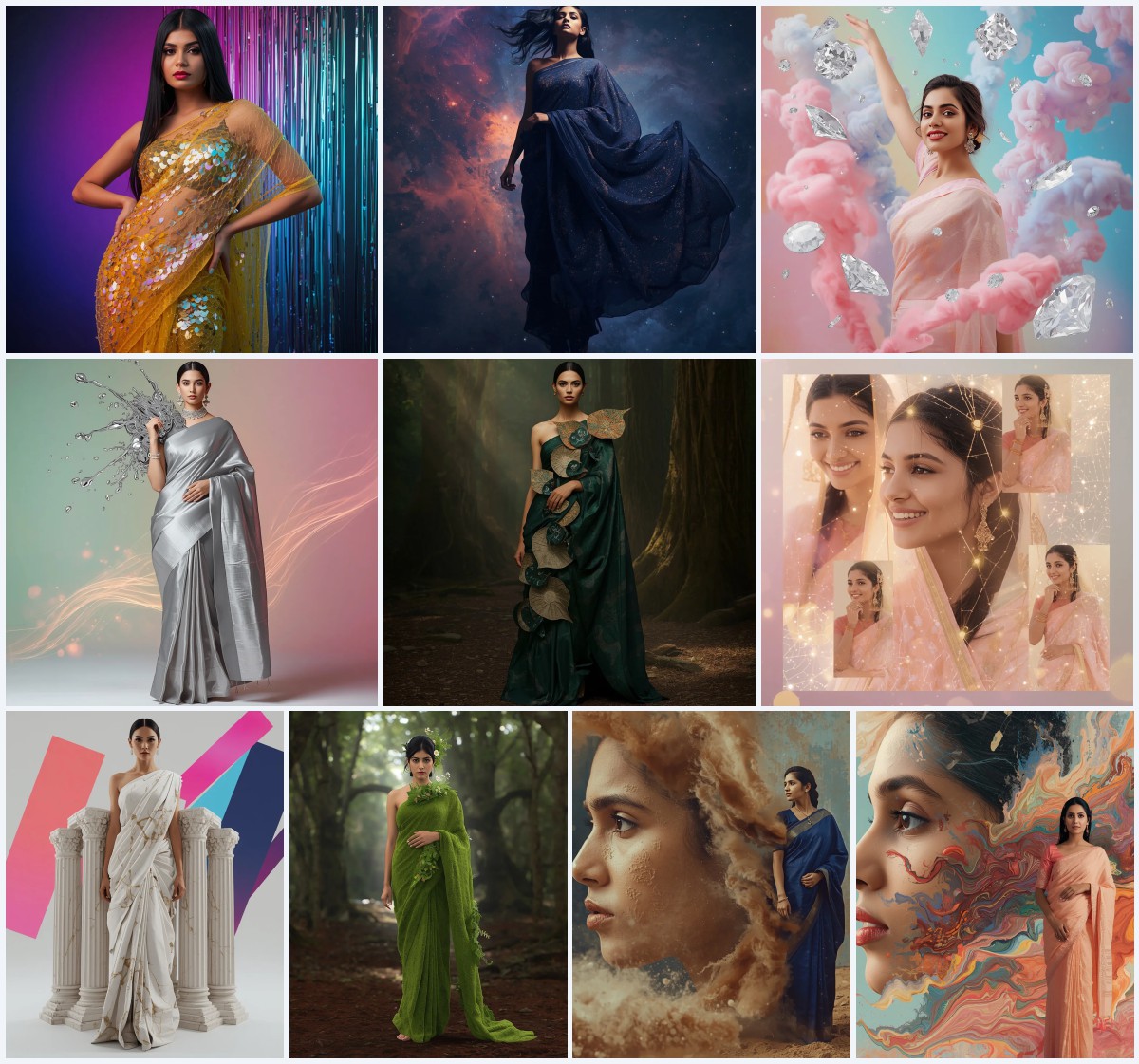 New 10 New Trending Purple Saree Prompt Today for Instant Viral Hits | traditional saree ai prompt