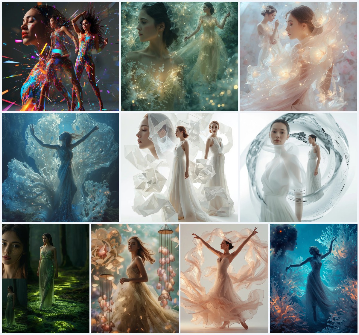 Top 10 AI Prompts for Beautiful Women with Poetic Expressions and Dreamy Lighting | Prompt for girl Photo Editing