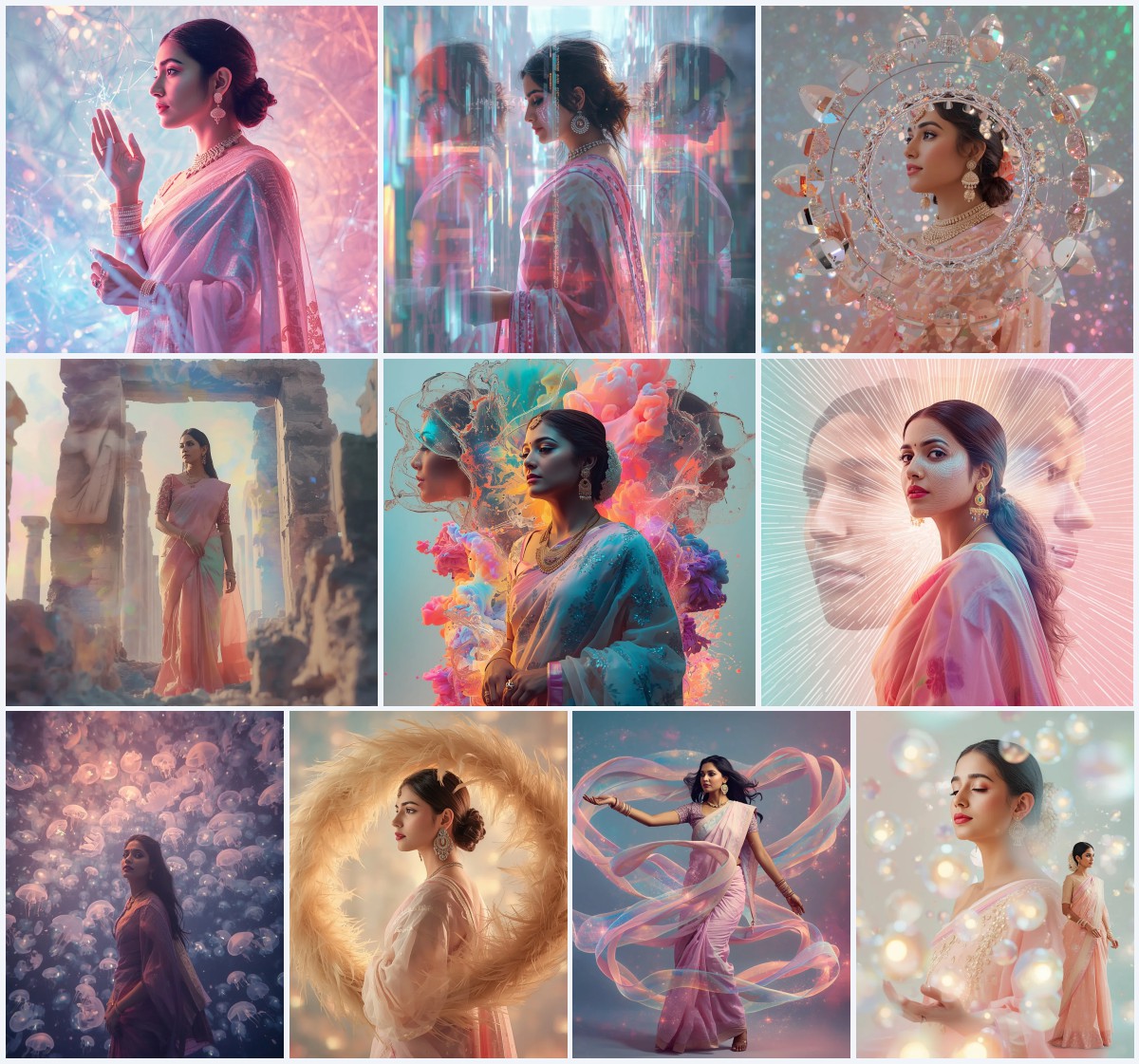 Top 10 Cute Prompts for Girls in Saree for Instagram Aesthetic | prompt for traditional look for girl ChatGPT