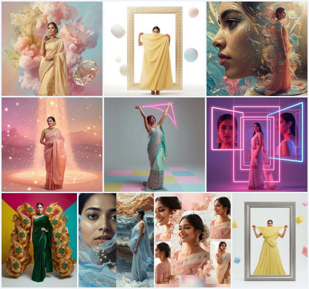 Top 10 Retro Style Prompt For Gemini Girl In Saree In Hindi for Cultural Flair | cute prompt for girls in saree aesthetic